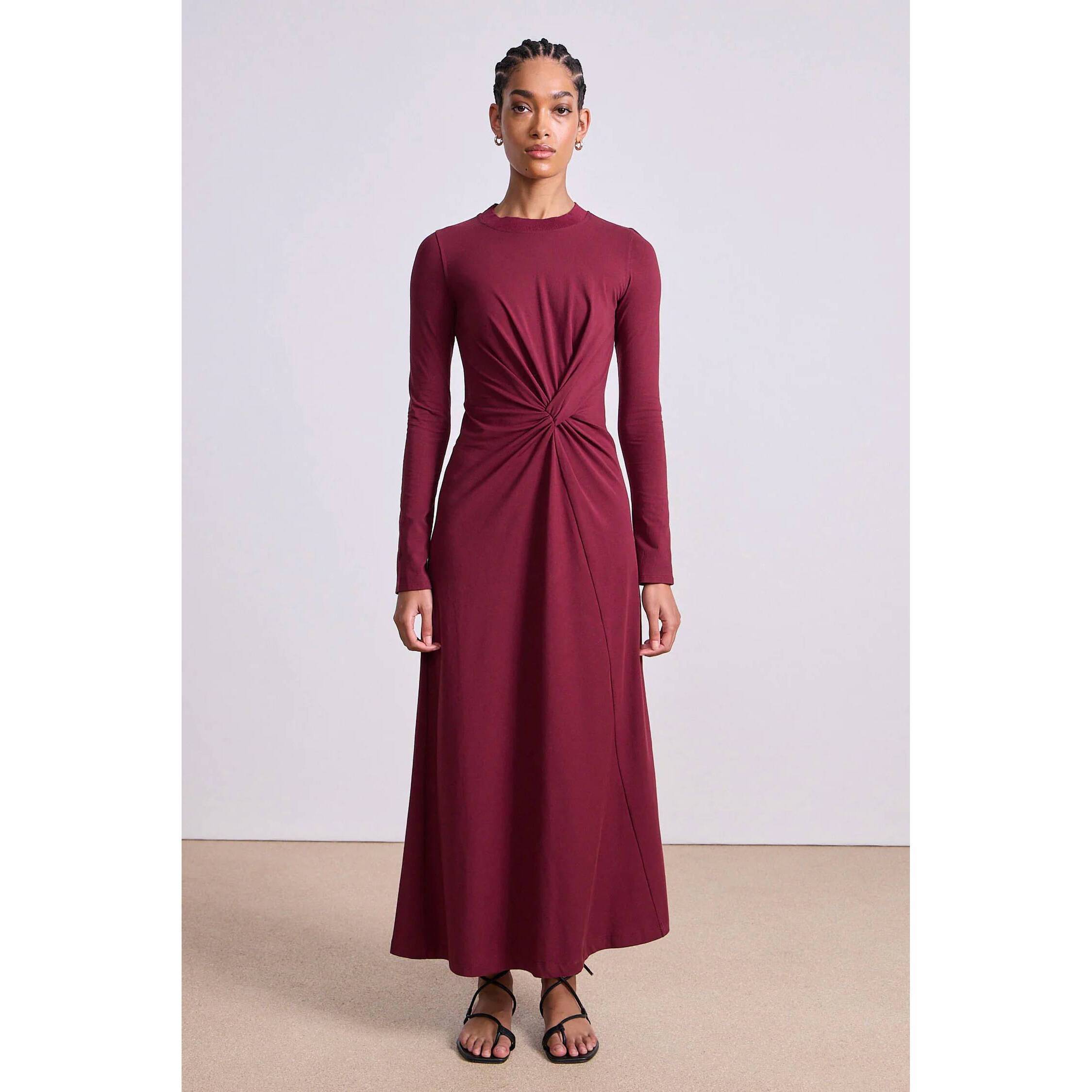 New Apiece Apart Volta Dress In Black Cherry